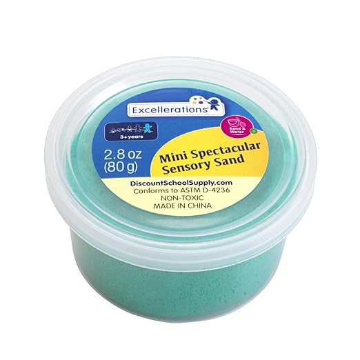 Excellerations Mini Spectacular Sensory Sand Set of 8 - Party Favors, Sensory Toys for Kids, Fidget Kit