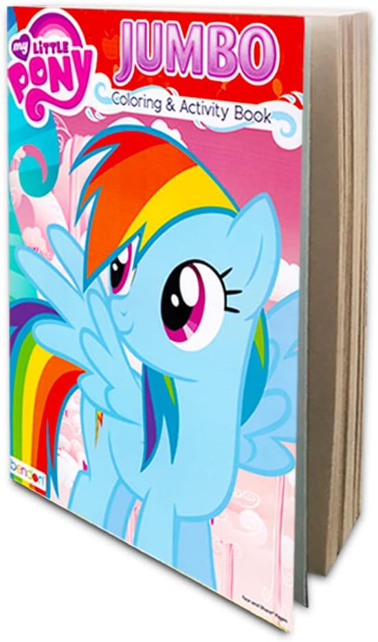 Disney My Little Pony Coloring Book Super Set for Girls - 3 Giant Coloring Books Featuring Disney Princess, Frozen and My Little Pony (Includes Disney Princess Stickers)