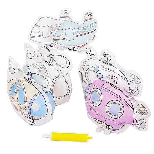 Decorate and Inflate Vehicles Art Craft Kit - Set of 3