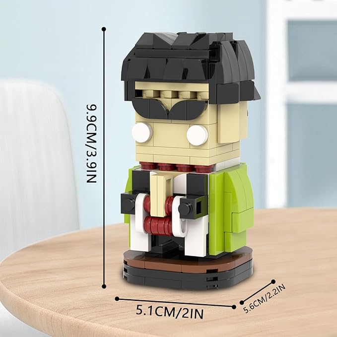 MOOXI-MOC Anime Brick Mini Headz Himejima Gyoumei Building Set,Creative Cute Building Blocks Children Kits,Gifts for Kids(212pcs)