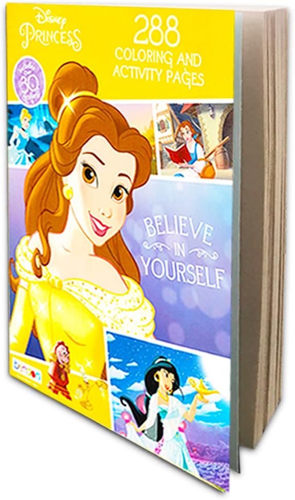 Disney My Little Pony Coloring Book Super Set for Girls - 3 Giant Coloring Books Featuring Disney Princess, Frozen and My Little Pony (Includes Disney Princess Stickers)