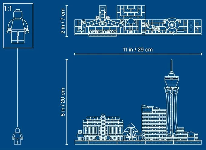 LEGO Architecture Skyline Collection Las Vegas Building Kit 21047 (487 Pieces)