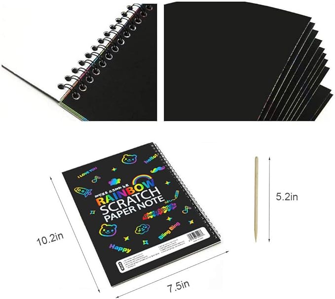 Scratch Art Books for Kids Rainbow Scratch Paper for Best Gifts