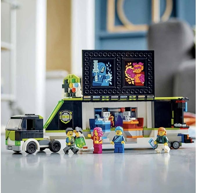 LEGO 60388 City Video Game Tournament Truck Esports Vehicle Toy with Minifigures for Gamer, Gift for Boys and Girls Age 7+