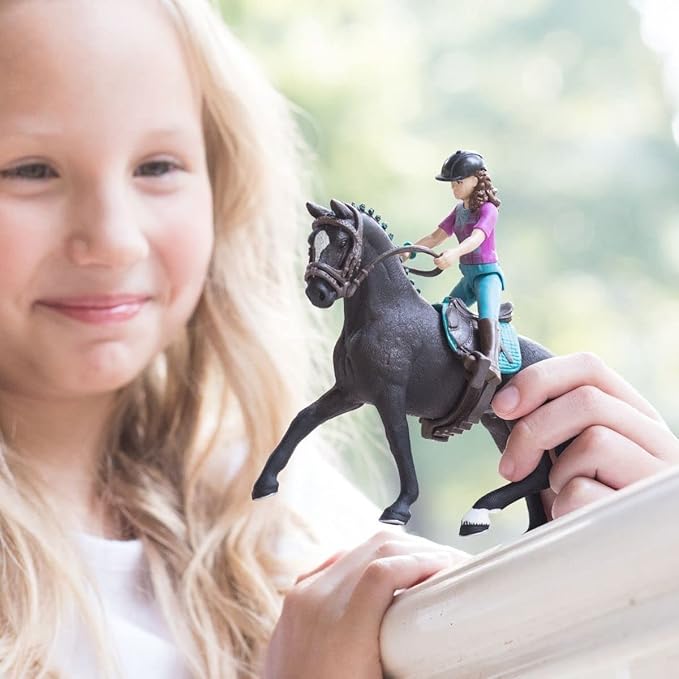 Schleich Horse Club — Lisa & Storm 10 Piece Horse Club Play Set with Rider and Hanoverian Gelding, Horse Gifts for Girls and Boys Ages 5+