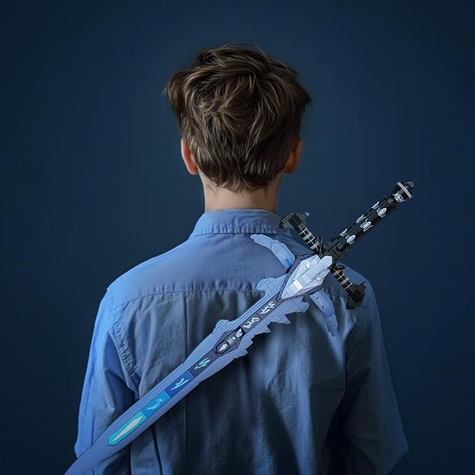 Frostmourne Sword Building Set with The Frozen Display Stand, 28″ Lich King Sword Building Blocks Toy Compatible with Lego for Adults Boys 6+, Gift for Game Fans Collectible Decoration (862PCS)