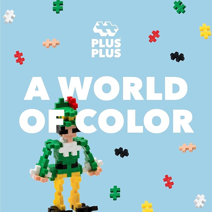 PLUS PLUS – Mini Maker Tube – Elf – 70 Piece, Construction Building Stem Toy, Interlocking Mini Puzzle Blocks for Kids