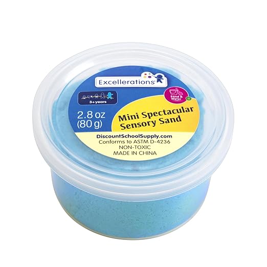 Excellerations Mini Spectacular Sensory Sand Set of 8 - Party Favors, Sensory Toys for Kids, Fidget Kit