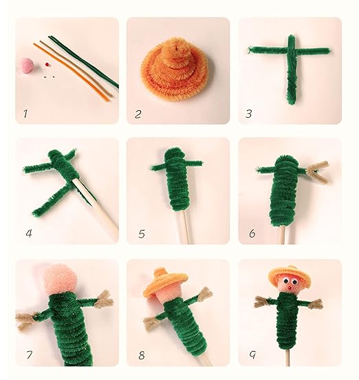 Cuttte Pipe Cleaners Craft Supplies - 300pcs Dark Green Pipe Cleaners Chenille Stems for Craft Kids DIY Art Supplies (6 mm x 12 inch)