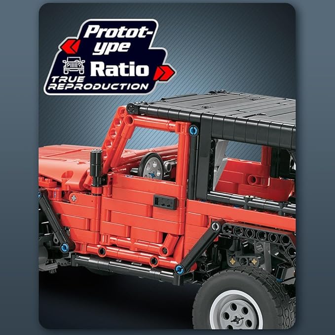 RiceBlock Off-Road Vehicle Model Building Setfor Adult Challenging, Car Building Toys Boys Aged 8 and Above, 1287 Pieces Compatible with Lego