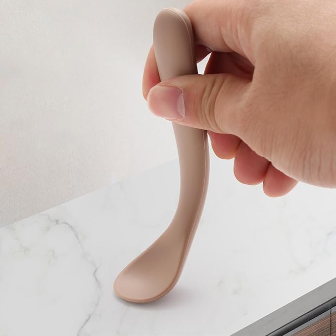 Baby Spoons, 6 Pack First Stage Silicone Baby Feeding Spoons, Soft Tip Feeding Baby Utensils, Baby Led Weaning Supplies Training Spoons, Dishwasher and Boil Safe