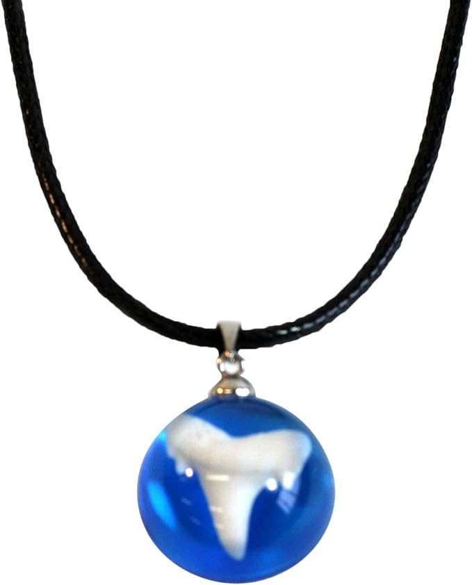 REALBUG Oceanic Shark Tooth Necklace, Oceanic Blue