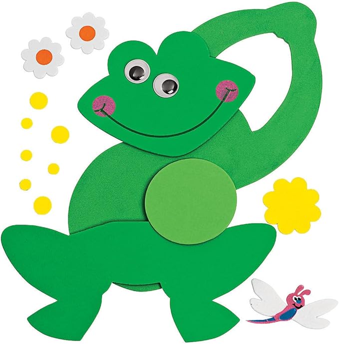Fun Express Frog Shaped Doorknob Hanger Craft Kit - Makes 12 - Crafts for Kids