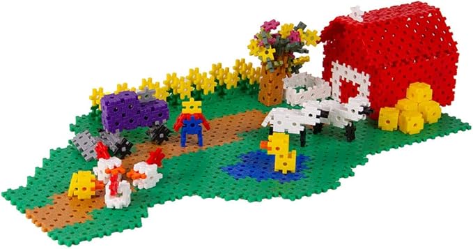 KADU Farmland 1300 Piece Set - STEM/STEAM Building + Construction Toy, for Open + Imaginative Play