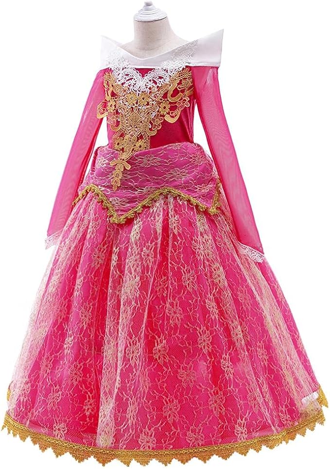 Dressy Daisy Beauty Princess Costume Dress Up Toddler Little Girls Halloween Birthday Party Fancy Ball Gown