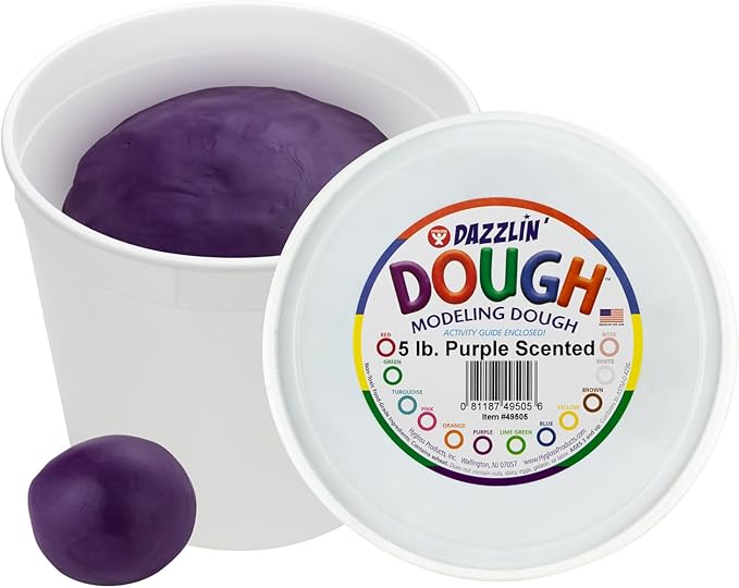 Hygloss Play Modeling Dough - Purple Dough Scented - Safe & Non-Toxic for Kids Arts & Crafts - Party Favors - Classroom Supplies - 5lb