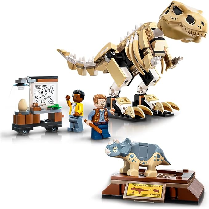 LEGO Jurassic World T. rex Dinosaur Fossil Exhibition 76940 Building Kit; Cool Toy Playset for Kids; New 2021 (198 Pieces)