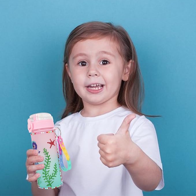 Gifts for Girls 4-12, Decorate Your Own Water Bottle Kits for Girls, Unicorn Diamond Crafts Painting Toys, Kids Water Bottle for School, Christmas and Birthday Gifts Toys for Girls