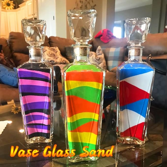 Dshengoo 36 Colors Art Sand,DIY Arts and Crafts Sand Kit,Scenic Sand Kits for Kid's Painting,DIY Drawing,Wedding Decoration,Vase Glass Sand,1.25oz Bottles,36pack