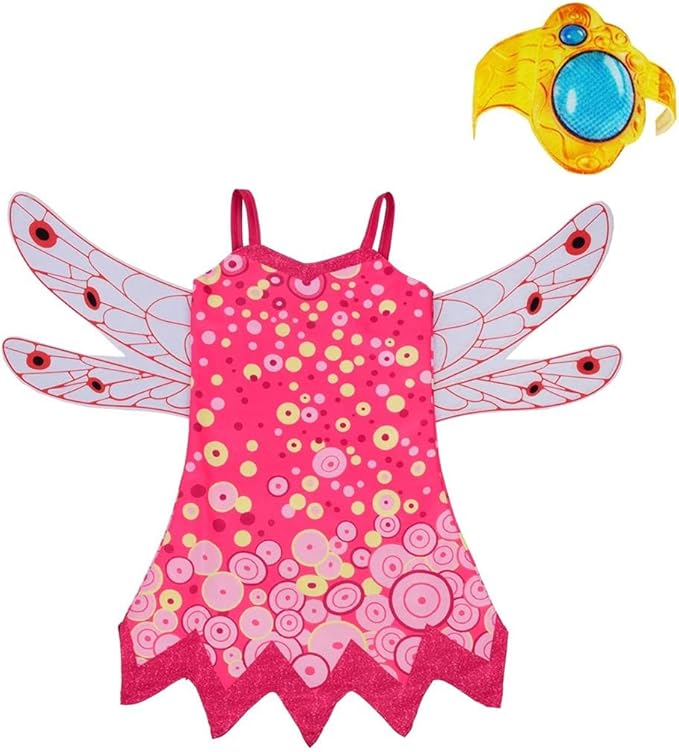 Lito Angels Girls Costume Fairy Fancy Dress Up Halloween Party Outfit with Wings