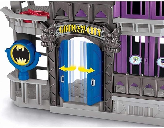 Fisher-Price Imaginext DC Super Friends Gotham City Jail Playset with Batman and Bane Figures for preschool kids ages 3-8 years