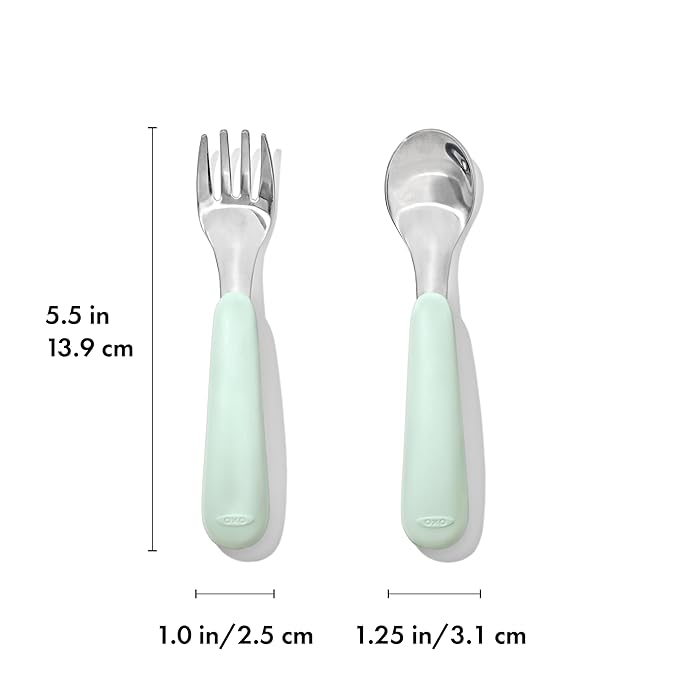 OXO Tot Fork and Spoon Set - Opal