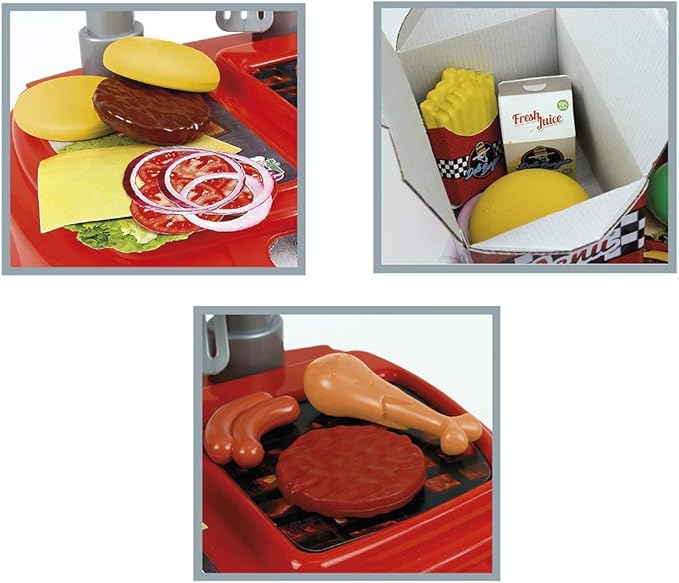 Educa Chicos LE P'TIT Chef Deli BURGUER Kids Kitchen Playset Kids Kitchen Play Set Kitchen Toys Pretend Play for Kids Age 3+
