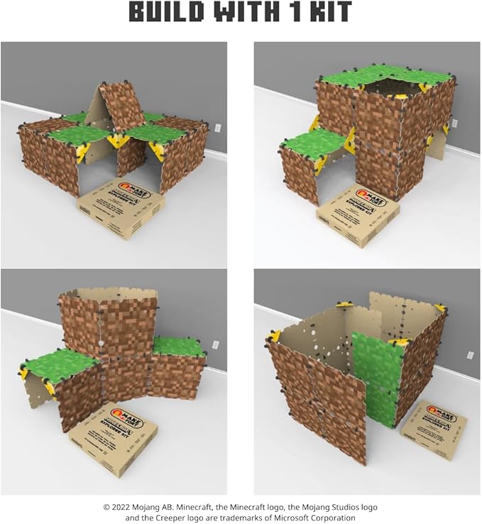 Minecraft Explorer Kit - Build Minecraft in The Real World - Endless Play for Ages 8 and Up - Build Forts, Mazes, Tunnels, and More - Durable, Reusable, and Made in USA (1 Pack)