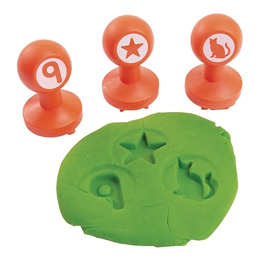 Colorations Easy Grip, Arts & Crafts, Shapes and Numbers Dough Stampers Set of 26 (Item # DOUGHSN)