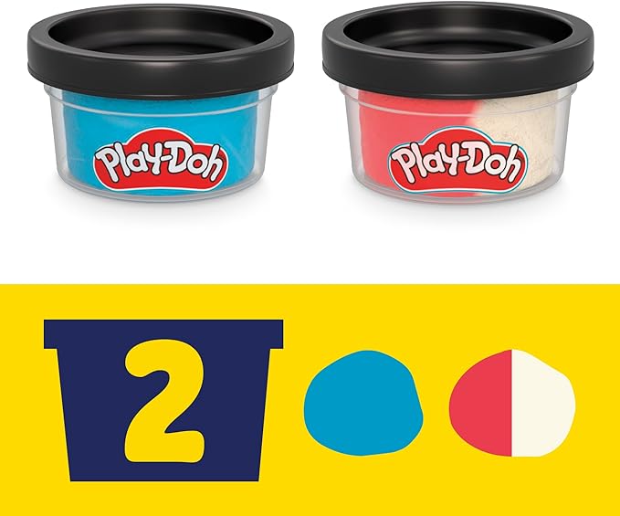Play-Doh Marvel Captain America Stamping Shield with Bendy Action Figure, Imagination Toys for 4 Year Old Boys and Girls and Up