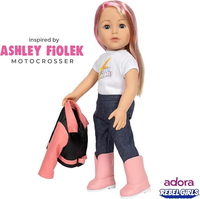 Adora 18 Inch Rebel Girls Doll Collection - Inspired by Good Night Stories Rebel Girl Books, Soft Movable Body with Realistic Features - Gift for Kids Ages 6 and Up - Champion