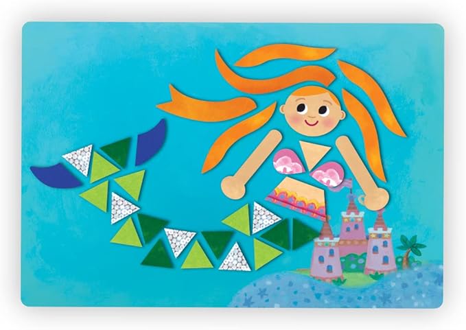 Peaceable Kingdom Mermaid Island Sparkle Mosaics, Magnet Design Mosaic