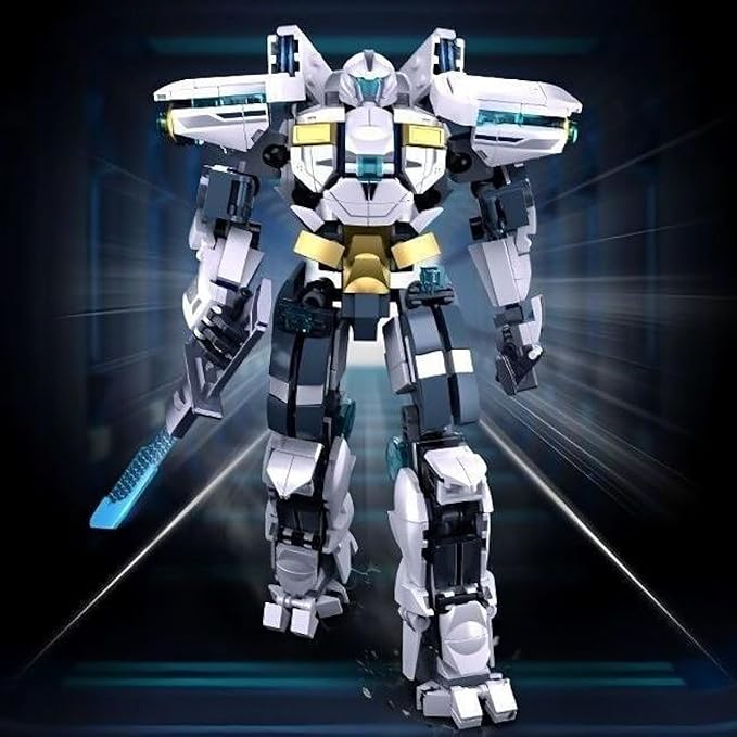 DAHONPA Frozen Warrior Transforming Mech Building Blocks Set (561 PCS), Assembly Mecha Robot Model Kit, Technology City MechWarrior Toy, Christmas Birthday Gifts for Adults and Kids