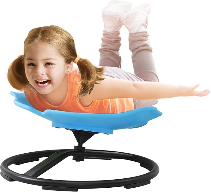 Sensory Spinning Chair for Kids Autism, Kids Swivel Chair Sensory Autism, Sit and Spin for Kids, Therapy Centers Sensory Room Items Blue