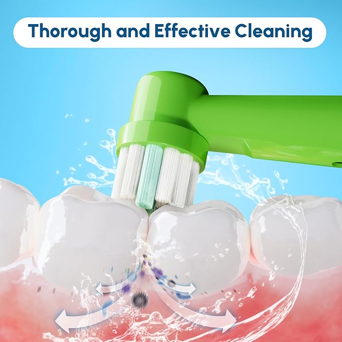 8 Pcs Electric Kid Toothbrush Replacement Heads Compatible with Braun Oral B