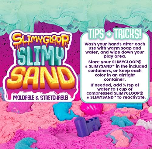 Twist - Teal/Pink Scented Stretchy Cloud Slime, Cotton Candy & Watermelon, Stretchable, Moldable, Play Sand, 10oz.Great for Tactile Fun