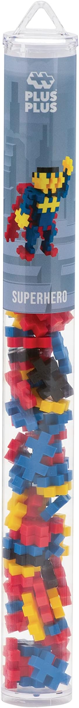 Plus Plus 3D Puzzle Cryptid Construction Building Block Set, Fun Fantasy Figures Stem Toys for Kids, 70 Interlocking Pieces - Superhero Mini Maker Tube