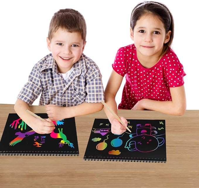 Scratch Art Books for Kids Rainbow Scratch Paper for Best Gifts