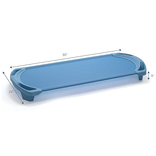 Children’s Factory SpaceLine Nap Cot, Kids Daycare and Preschool Sleeping Cot, Standard Size, Wedgewood