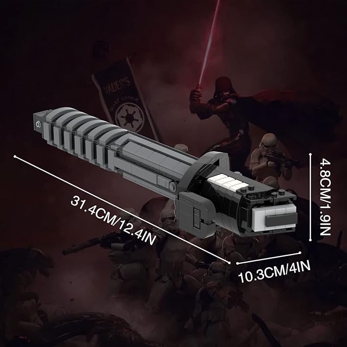 MOOXI-MOC Space Wars Mandalorian Darksaber Lightsaber Hilt Building Set,Creative Architectural Kit for Boys(419pcs)