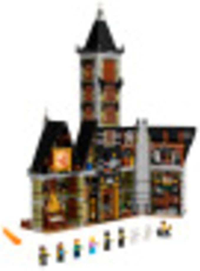 LEGO Icons Haunted House Building Set 10273, Haunted House Kit, Creative Crafts for Adults and Family, Powered Up Ready Building Kit with 10 Minifigures, Halloween Decoration to Build Together