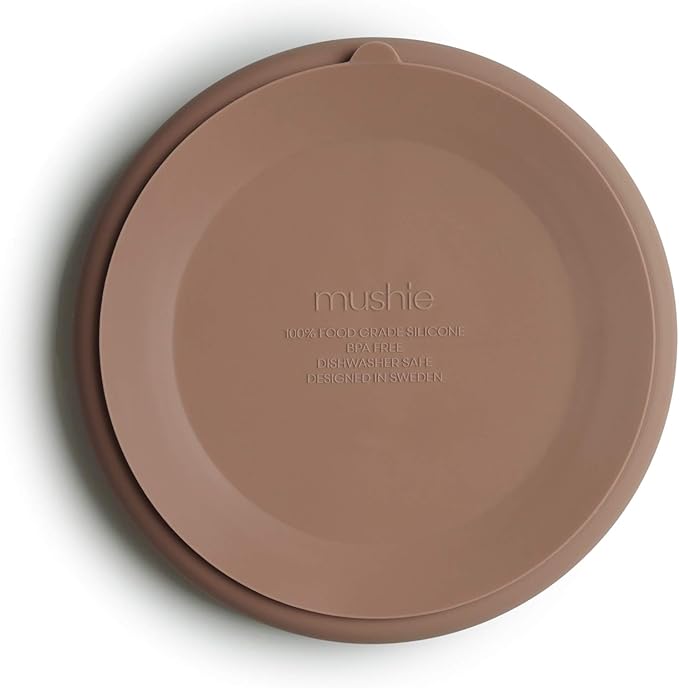 mushie Silicone Suction Plate | BPA-Free Non-Slip Design (Natural)