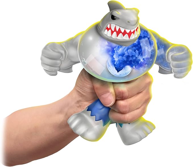 Heroes of Goo Jit Zu Goo Shifters DC Super Villain Stretchy Action Figure Hydro Attack King Shark. Incredibly Mushy DC 4.2" Toy Figure. Crush The Core!
