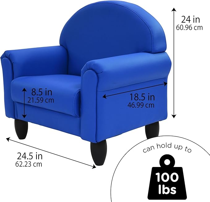 Children's Factory As We Grow Toddler Chair, Flexible Seating for Daycare or Preschool, Kids Reading Couch, Playroom Furniture, Blue