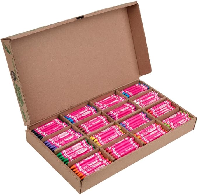 Crayola Construction Paper Crayons Classpack, Bulk Assorted School Supplies, 16 Colors, 400/Set (Packaging May Vary)