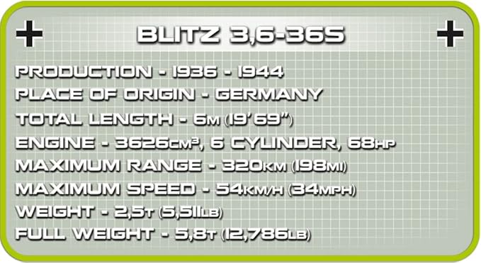 COBI Historical Collection: World War II Blitz 3.6-36S Vehicle