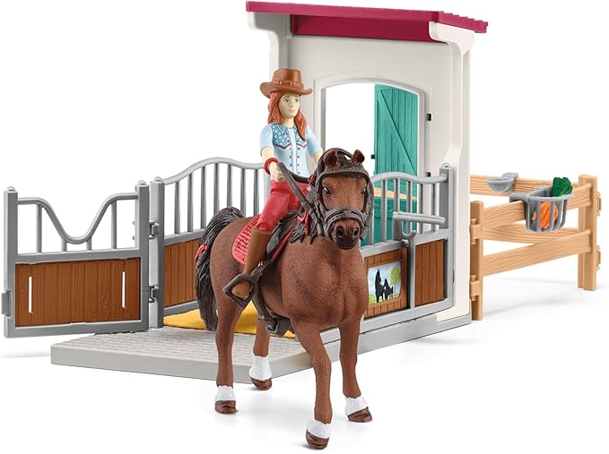 Schleich Horse Box with Hannah & Cayenne