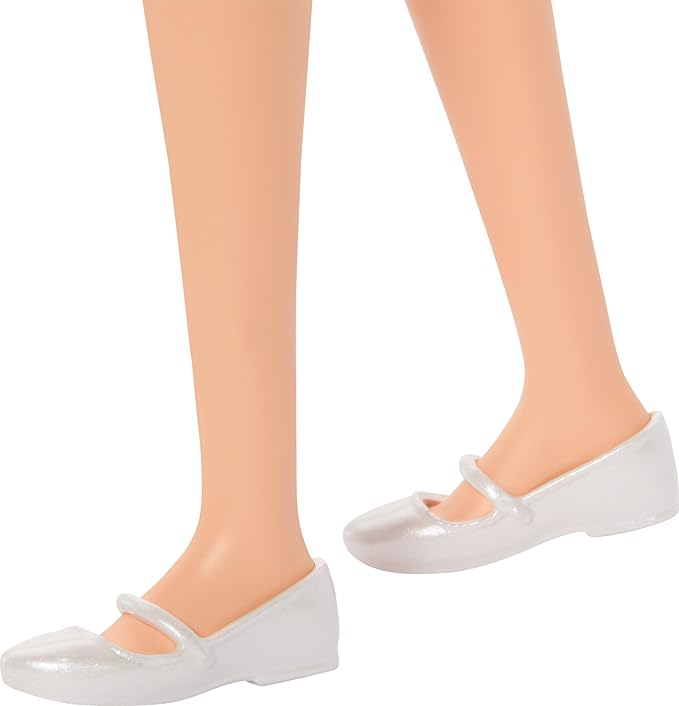 Barbie Fashionistas Doll #224 with Black Wavy Hair, Pink Gingham Dress & Accessories, 65th Anniversary Collectible Toy