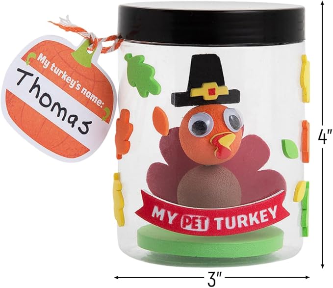 Fun Express PET Turkey in A JAR CK-6 - Craft Kits - 6 Pieces