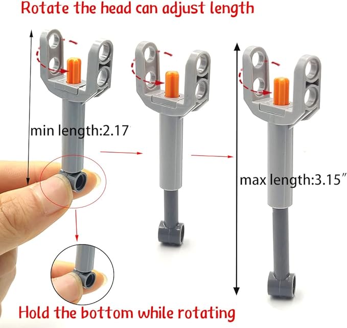 DSPITWOD MOC Technical Wheels Connectors Rack Gear Car Building Brick Accessories Pieces Sets STEM Learning Kits Engineering Toy Gift for Kids …